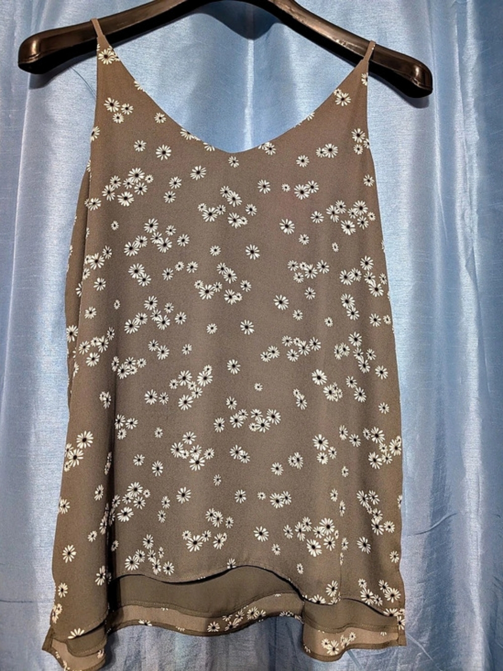 R Essentials Floral Cami, Clear Kaki Color